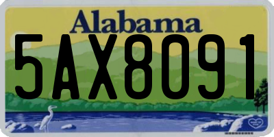 AL license plate 5AX8091