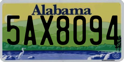 AL license plate 5AX8094