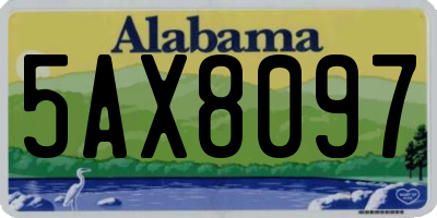 AL license plate 5AX8097