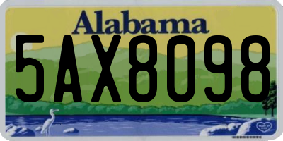 AL license plate 5AX8098
