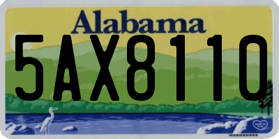 AL license plate 5AX8110