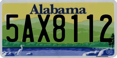 AL license plate 5AX8112