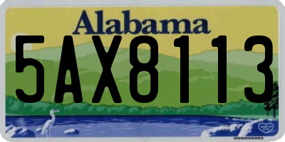 AL license plate 5AX8113