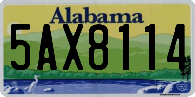 AL license plate 5AX8114