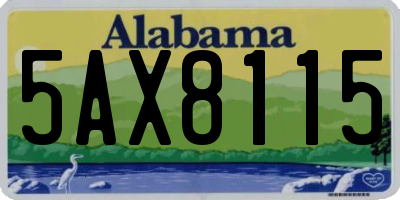 AL license plate 5AX8115