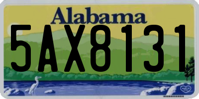 AL license plate 5AX8131