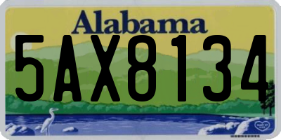 AL license plate 5AX8134