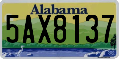 AL license plate 5AX8137