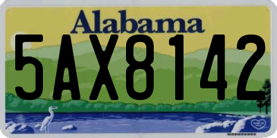 AL license plate 5AX8142