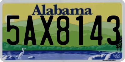 AL license plate 5AX8143