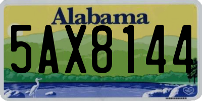 AL license plate 5AX8144