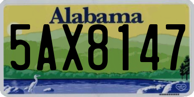 AL license plate 5AX8147