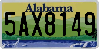 AL license plate 5AX8149