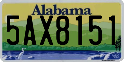 AL license plate 5AX8151