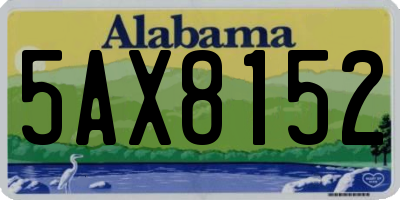 AL license plate 5AX8152