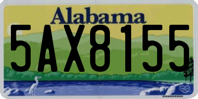 AL license plate 5AX8155