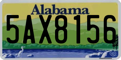 AL license plate 5AX8156