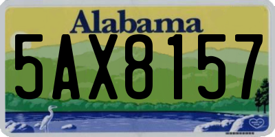 AL license plate 5AX8157
