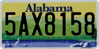 AL license plate 5AX8158