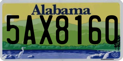 AL license plate 5AX8160