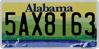 AL license plate 5AX8163