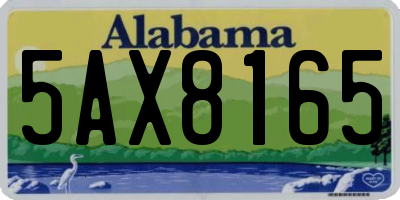 AL license plate 5AX8165