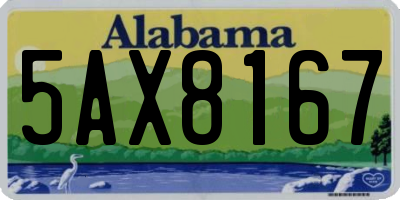 AL license plate 5AX8167