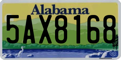 AL license plate 5AX8168
