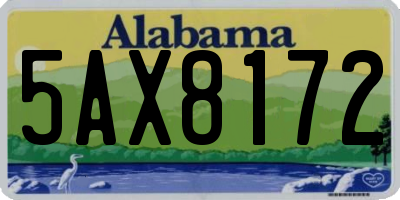 AL license plate 5AX8172