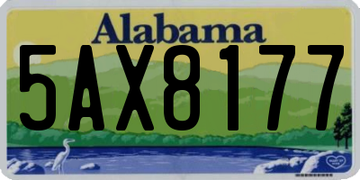 AL license plate 5AX8177