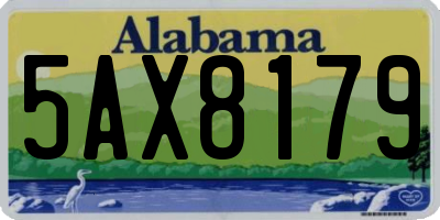AL license plate 5AX8179