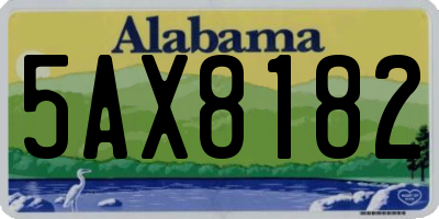 AL license plate 5AX8182