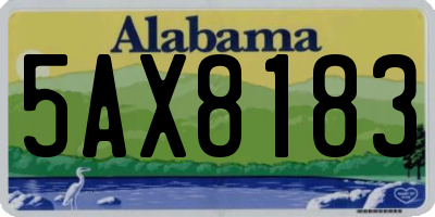 AL license plate 5AX8183