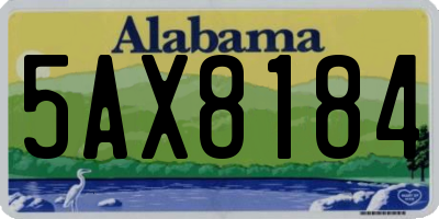 AL license plate 5AX8184