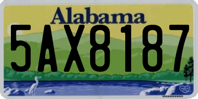 AL license plate 5AX8187