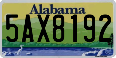 AL license plate 5AX8192