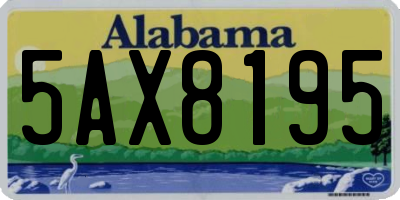 AL license plate 5AX8195