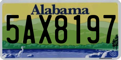 AL license plate 5AX8197