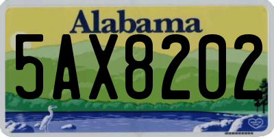 AL license plate 5AX8202