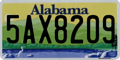 AL license plate 5AX8209