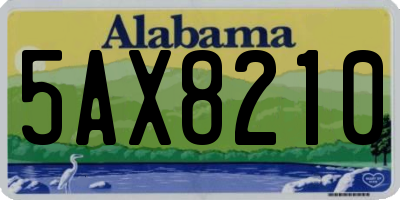 AL license plate 5AX8210