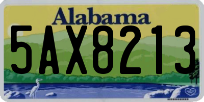 AL license plate 5AX8213