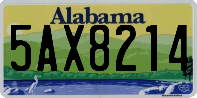 AL license plate 5AX8214