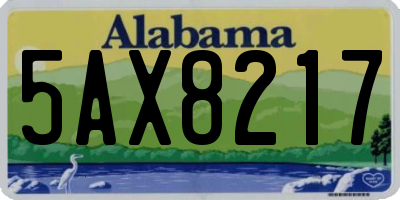 AL license plate 5AX8217