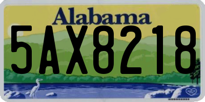 AL license plate 5AX8218