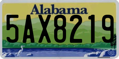 AL license plate 5AX8219