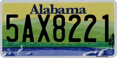 AL license plate 5AX8221