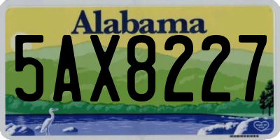 AL license plate 5AX8227