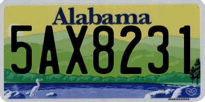 AL license plate 5AX8231