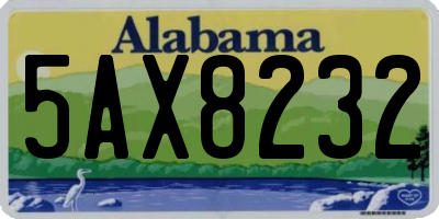 AL license plate 5AX8232